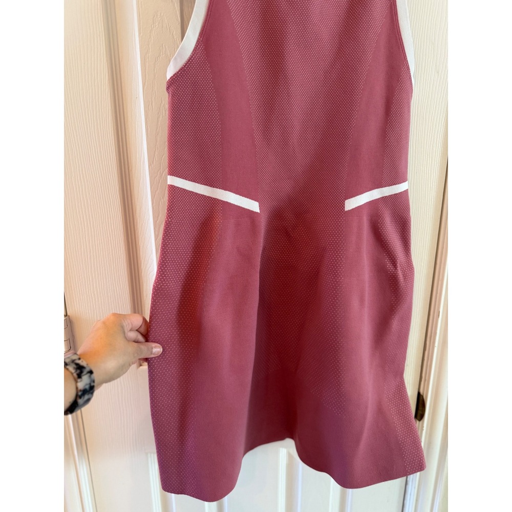 Sweaty Betty Athletic Tennis Golf Dress Pink White Racerback Skater M - Picture 3 of 7